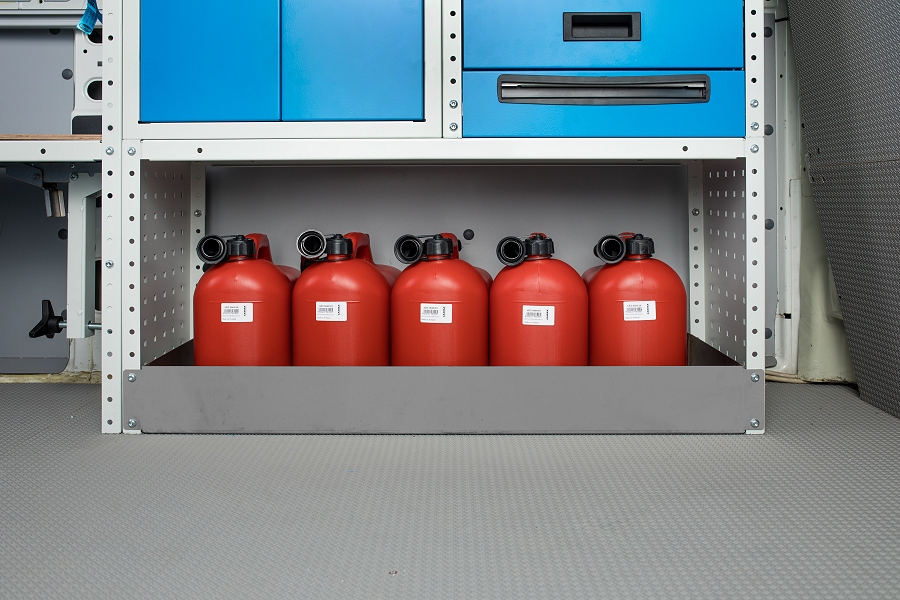 étagère pour liquides avec bidons en plastique Syncro Suisse