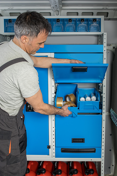 conteneurs sur étagère avec porte Syncro Suisse